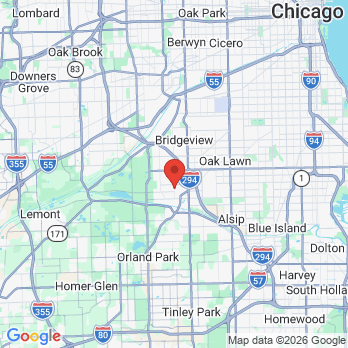 Map to Dental aesthetics  office in Palos Hills, IL