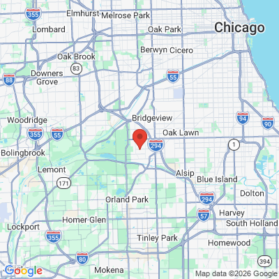 Map to  office in Palos Hills, IL