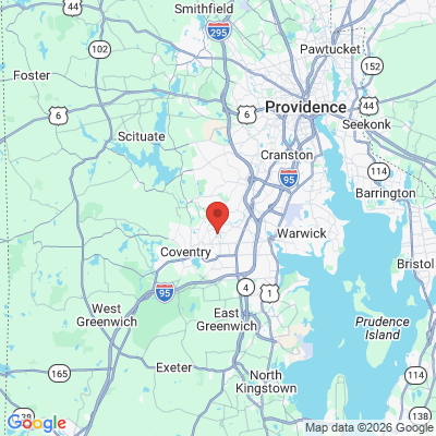 Map to  office in West Warwick, RI