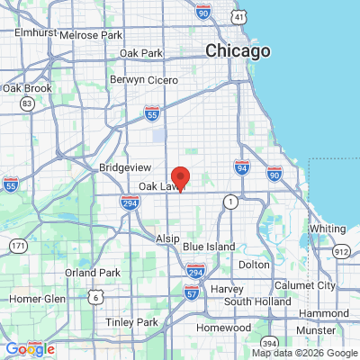 Map to  office in Evergreen Park, IL