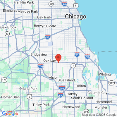 Map to  office in Evergreen Park, IL