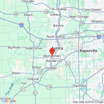 Map to  office in Montgomery, IL