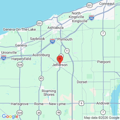 Map to  office in Jefferson, OH