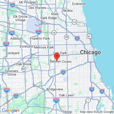 Map to  office in Berwyn, IL