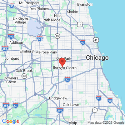 Map to  office in Berwyn, IL