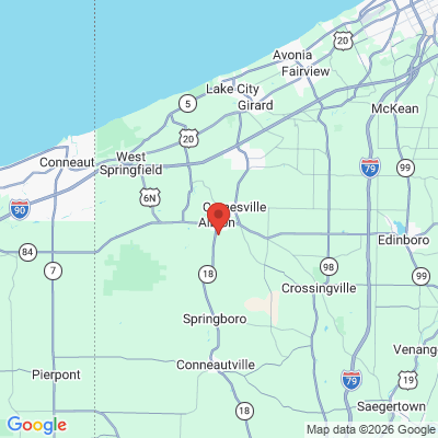Map to  office in Albion, PA
