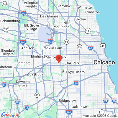 Map to  office in Maywood, IL