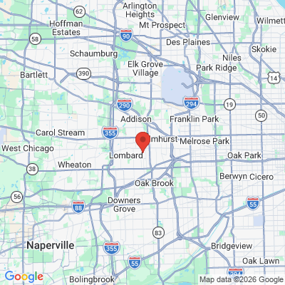 Map to  office in Villa Park, IL