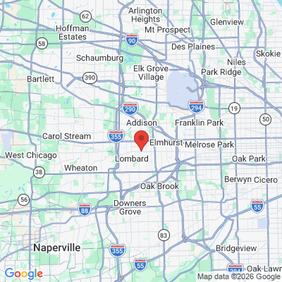 Map to  office in Villa Park, IL