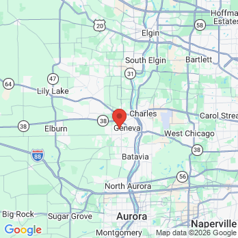 Map to All About You Dental Care office in Geneva, IL