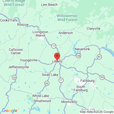 Map to  office in Liberty, NY