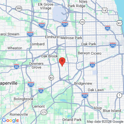 Map to  office in Western Springs, IL