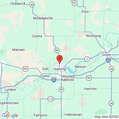 Map to  office in Sterling, IL