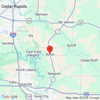 Map to Adler Dental office in Solon, IA