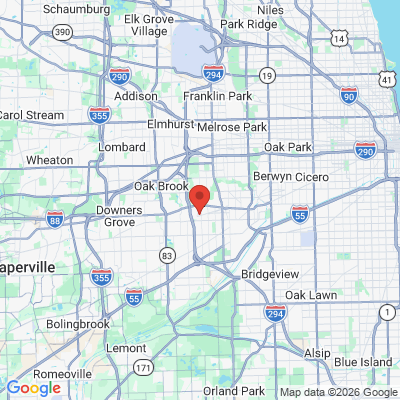 Map to  office in Western Springs, IL