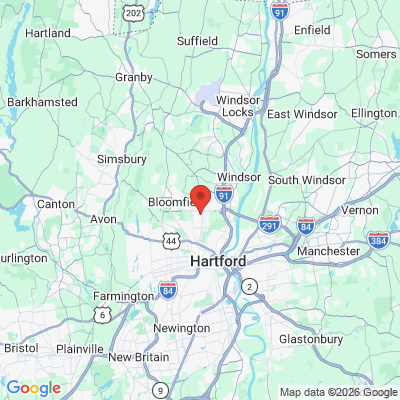 Map to  office in Blue Hills, CT