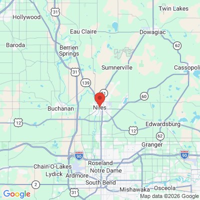 Map to  office in Niles, MI