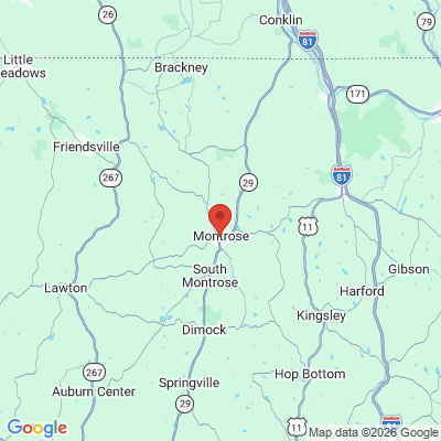 Map to  office in Montrose, PA