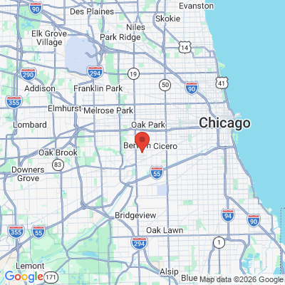 Map to  office in Berwyn, IL