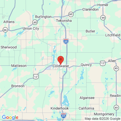 Map to  office in Coldwater, MI