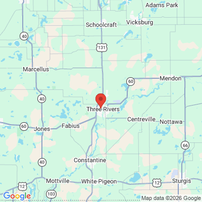 Map to  office in Three Rivers, MI
