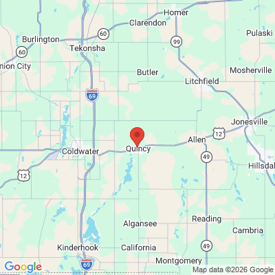 Map to  office in Quincy, MI
