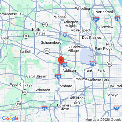 Map to  office in Addison, IL