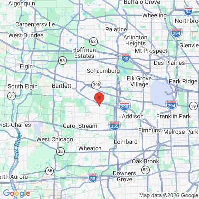 Map to  office in Bloomingdale, IL