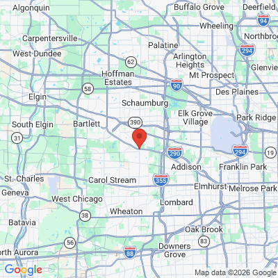 Map to  office in Bloomingdale, IL