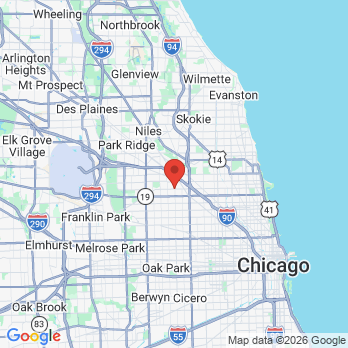 Map to Z Dental Care office in Chicago, IL