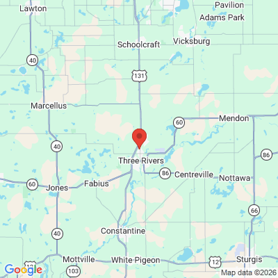 Map to  office in Three Rivers, MI