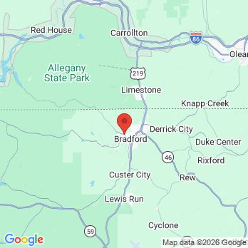 Map to Signature Smile Designs - Bradford office in Bradford, PA