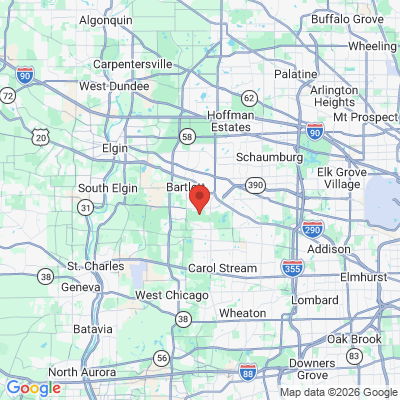 Map to  office in Bartlett, IL