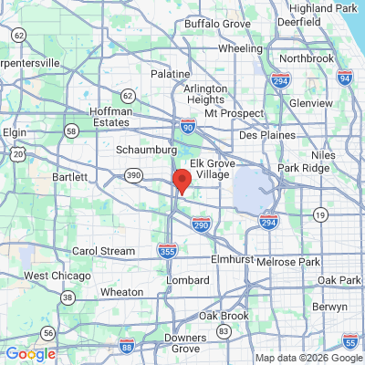 Map to  office in Itasca, IL