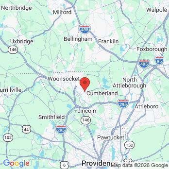 Map to Dental Associates of Cumberland office in Cumberland, RI
