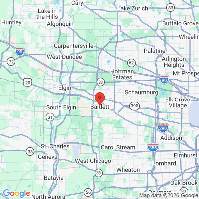 Map to  office in Bartlett, IL