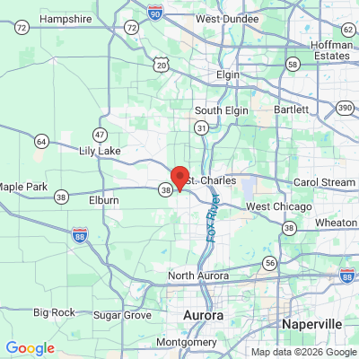 Map to  office in Saint Charles, IL