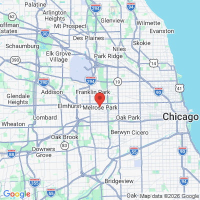 Map to  office in Melrose Park, IL