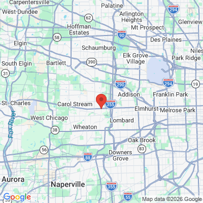 Map to  office in Glendale Heights, IL