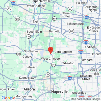 Map to  office in West Chicago, IL