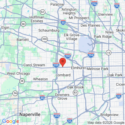 Map to  office in Lombard, IL