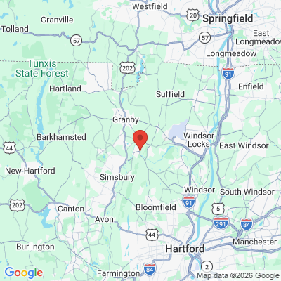 Map to  office in Tariffville, CT
