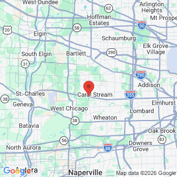 Map to Family Oral Care office in West Chicago, IL