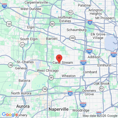 Map to  office in West Chicago, IL
