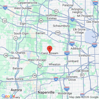 Map to  office in Carol Stream, IL