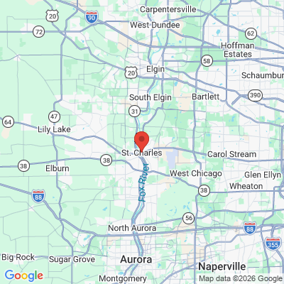 Map to  office in Saint Charles, IL