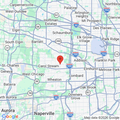 Map to  office in Glendale Heights, IL