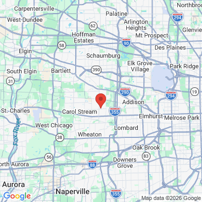 Map to  office in Glendale Heights, IL