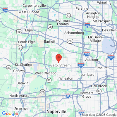 Map to  office in Carol Stream, IL