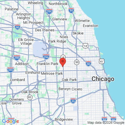 Map to  office in Elmwood Park, IL